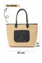 Women's Handbag Shoulder Bag Straw Bag Handbag Daily Large Size Summer Tote Bag Black – Aveline Tote - 2