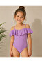Purple Strap Girl's Swimsuit