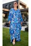 Compatible for Size Range 58 to 70 V-Neck Extra Large Oversize Cotton Viscose Summer Dress - 5