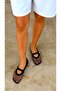 Lenzi Casual Ballet Flats Leather Knitted Detailed Brown - 2