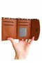 Women's Faux Leather Coin Pocket Zippered Burgundy Wallet - 4