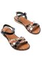 Zri̇n-205-015 Premium Black Garni O Orthopedic H Genuine Leather Women's Sandals - 4