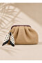 Premium Wicker Handbag |   Stylish Summer Clutch |   Scarf with Gift |   Natural Textured Brown Detailed Design - 2
