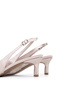 Women's Vegan Beige Heeled Shoes - 6
