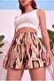 Women's Comfortable Fit High Waist Viscose Shorts - 2