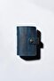Transparent Card Holder 20 Compartments Genuine Leather Small Card Holder Business Card Holder 9.5 X 7 cm Blue