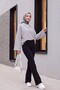بنطلون جينز بجيوب وسحاب أمامي - أسود - 5