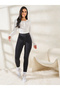 Contrast Stitch Detail Ankle Length Leggings - 2