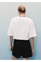 Double-Breasted Denim Pants Skirt - 4