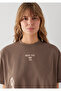 Printed Brown Women's T-Shirt M1613872-83866 - 6