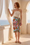 Royal Mosaic Patterned Beach Pareo - Shiny Fabric That Doesn'T Show through - 75X155 cm - 4