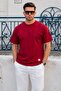 Claret Red Crew Neck Men's T-Shirt 6175