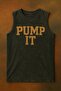 تي شيرت رياضي رجالي أسود من القطن بدون أكمام مطبوع عليه Pump It قابل للغسل - 2