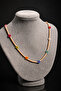 Bym Salmon Daisy Sand Bead Necklace Handmade Women's Children's Summer Accessory