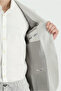 4 Drop Relaxed Fit Comfortable Cut Striped Cotton Linen Blend Jacket - 4
