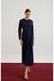 Navy Blue Side Ruched Detail Dress - 2