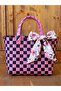 Handmade Knitted Basket Bag - Casual and Beach Bag - Small Size