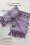 Peshtemal Hair Towel Set-100% Cotton Lightweight Beach Towel Set-Lilac - 4