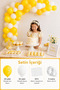 Papatya Metallic Yellow-White Birthday Chain Balloon Set - 2