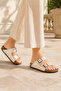Double Buckle Unisex Slippers Cork Sole Non-Slip Daily Comfortable Summer Slippers