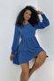 Round Neck Elastic-Waist Tiered Skirt Ayrobin Dress - 3