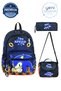 Sonic 3 Characters New Season Luxury Triple Children's Primary School Waterproof School Bag Set (Bag Thermal Lunch Bag Pen Holder)