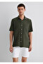 Green Linen Shirt Regular Fit / Regular Cut 0211473-71587 - 5