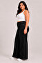 Women's Plus Size Jeans Wide Leg Stone-Embellished Denim Pants-Black - 3