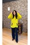 Double Color Garnished Sweat Brc1703 Olive Green