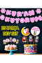 35 Piece Full Set Girl Boy I'M Reading the Quran Themed Banner Cake Picks Cupcake Picks