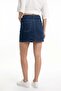 High Waist Straight Form Denim Skirt - 2