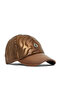 Tan Leather-Tan Zebra Suede-2 Women's Hat - 2