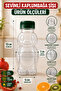 5-Pack Transparent Turtle Bottle with Green Lid Pet Beverage Bottle Children's Nutrition Water Bottle 250 ml - 8