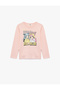 Cotton Long Sleeve Crew Neck Anime Printed T-Shirt - 4