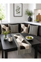 Black Beige Brown Geometric Striped Set of 4 Decorative Throw Pillow Covers 43X43 cm - 4