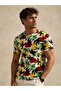 Palm Print Cotton Men's T-Shirt - 7
