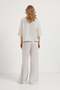 Women's Elastic Waist Cotton Cream Baggy Loose Trousers - 5