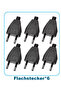 110-250V 6pcs Black black 6pc EU European 2 Pin Male Plug AC Electric Power Socket Adapter No Screwd