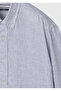 Light Gray Plain Casual Fit Long Woven Casual 100% Linen Shirt - 7