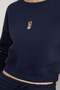 3 Thread Teddy Bear Embroidered Crew Neck Sweatshirt - 5