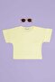 Ribbon Embossed Printed Girls' Crop T-Shirt - 3