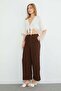 Elastic Waist Crepe Fabric Pocket Trousers - 5