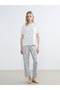 Trendlucky Women's Pajama Top with Oval Neckline and Heart Print - 3