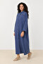 Long Shirt with Buttonhole Pockets Navy Blue - 3