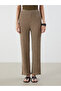 Lcwaikiki Classic Khaki Elastic Waist Textured Women's Trousers - 2