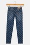Toddlers Girl Skinny Fit Allover Print Jeans, Multicolor - 3