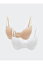 Lcw Dream White Underwire Non-Padded Plain T-Shirt Bra 2-Pack