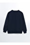 Lcwaikiki Classic Navy Blue Crew Neck Long Sleeve Printed Men's Sweatshirt - 6