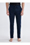 Navy Blue Standard Fit Plaid Men's Pajama Bottoms, 2-Piece - 6