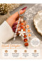 Vintage keychain, bag charm, phone charm with beads, starfish, flowers, and seashells - 2